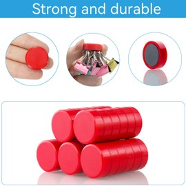 PYJLBX Fridge Magnets, 40 Pack Magnets Strong Magnet Whiteboard Magnets Small Magnets for Whiteboard Craft, Mini Magnets Heavy Duty Fridge Magnets for Adults, Round Magnets for Fridge Notice Board,Red