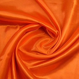 Backdrop King Inc, 58-59" Wide - 96% Polyester, 4% Spandex Light Weight Silky Stretch Charmeuse Satin Fabric by The Yard. (Orange, 15 Yards)
