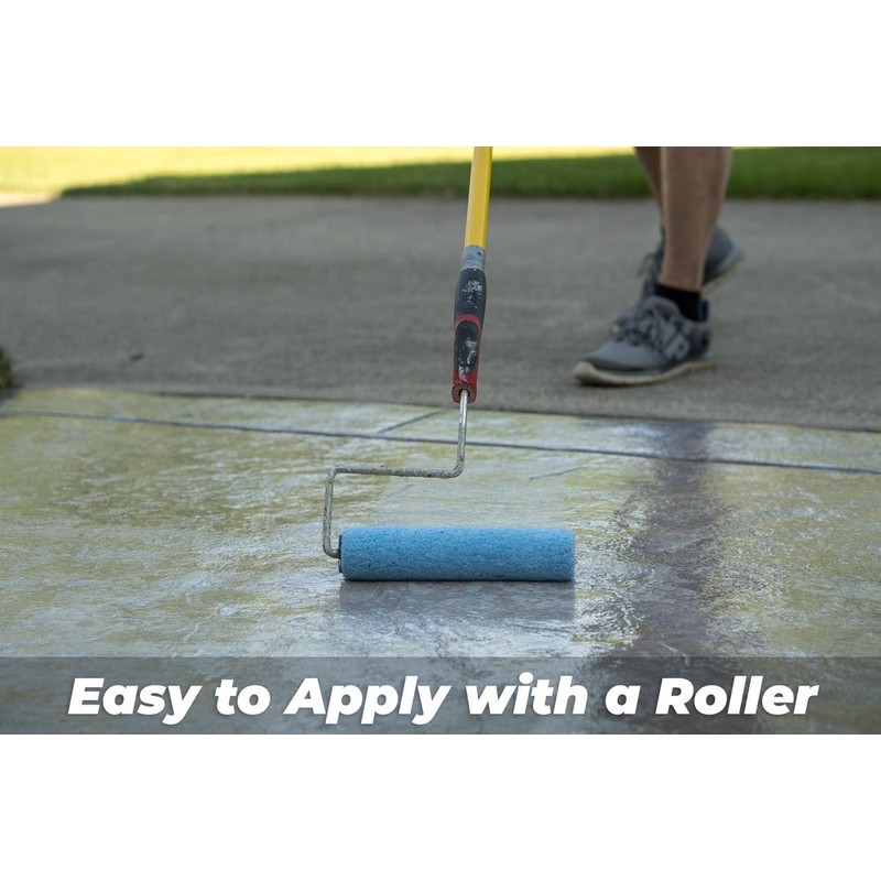 MasonryDefender Stamped Concrete Sealer - Clear, Water-Based, Satin Finish for