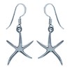 Silvershake 925 Sterling Silver Starfish Dangle Hook Earrings