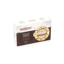 Mackerel Fillets in Olive Oil - 4.23 oz (120g) | Premium Quality, Hand-Packed by HERPAC (1 Pack)