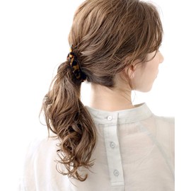 VINGTAINE H-209 Tortoise Shell Banana Clip, Mini Size, Simple, Hair Accessory - browns