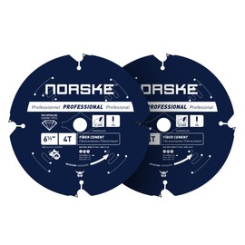 Norske Tools NCSBP281C 6-1/2 inch 4 Tooth Polycrystalline Diamond (PCD) Hardie Fiber Cement Saw Blade (2PC Combo)