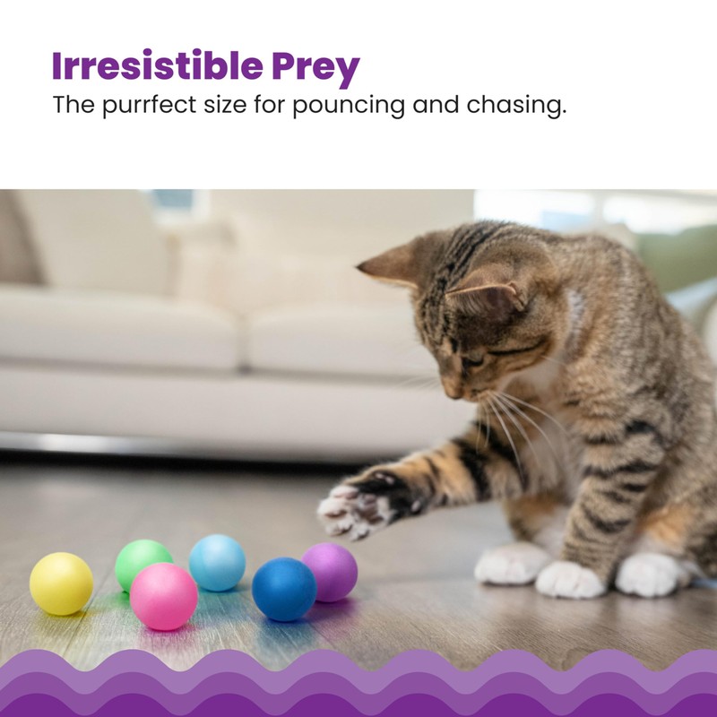 Catstages Tower of Tracks Replacement Balls, 6-Pack Lightweight Cat Toy