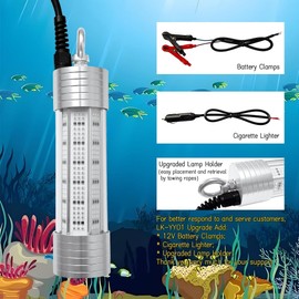 Underwater Fishing Light,Green Light for Fishing 150W High Brightness 20000 Lumens Green Fishing Light 110V&12V LED Submersible Fish Light for Boats,Docks or Kayaks,IP68 Fishing Lamp 30ft Power Cord
