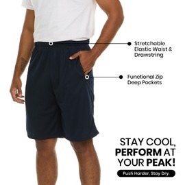 Pantalones cortos deportivos para hombre, paquete de 4 pantalones cortos de baloncesto de secado rápido para hombre, entrenamiento, gimnasio, correr, Juego H, Medium