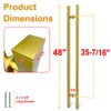 LVYIHAN Titanium Gold Square Barn Door Handles 12"/24"/36"/48"/59'', Pull Push