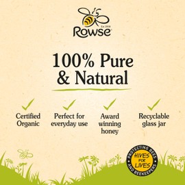 Rowse Honey, Organic Honey, Runny, Jar, 100% pure & natural, 340g
