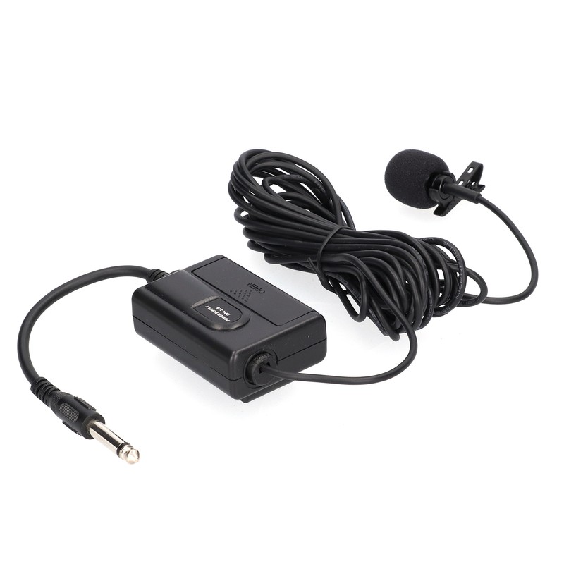 236in Wired Lavalier Microphone Clip On Lapel Condenser Mic for