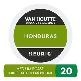 Van Houtte Honduras Organic Fairtrade K-Cup Coffee Pods, 20 Count For Keurig Coffee Makers