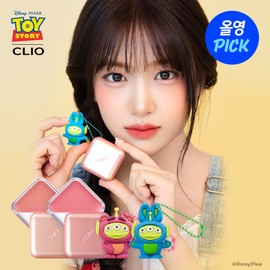 CLIO [TOY STORY] CLIO ESSENTIAL LIPCHEEK TAP BLUR SET - 01 Ranch Peach (+Alien Figure)