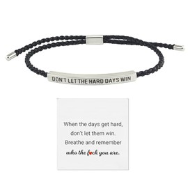 XdealCozyxc Strength Bracelet, Don't Let the Hard Days Win Bracelet for Family Friends Girls