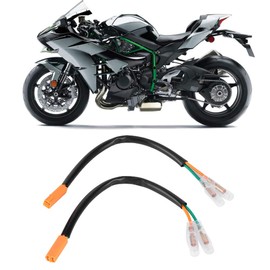 Turn Signal Wiring Adapter, Motorcycle Indicator Adapter Cable Motorbike Signal Wire Turn Signal Wiring Connector Headlight Tail Light Conversion Kits for Z125 Z250 Z300 Z650 Z900