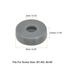 sourcing map 100Pcs 3mm Hinged Screw Cover Caps Plastic Fold Screw Snap Covers Washer Flip Screw Protection Cover for M1 M2 M3 Screws, Gray