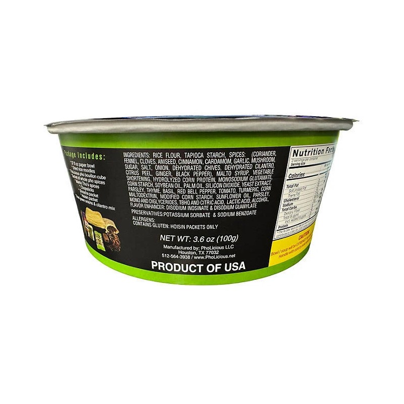 PhoLicious Vegetarian Instant Pho, 3.6 oz., 4 pk.