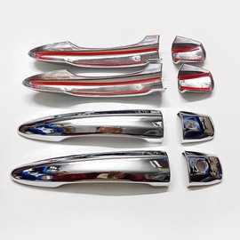 Dakitita Chrome Exterior Door Handle Cover Trim for Nissan Altima Sentra 2020-2024 X-Trail T33 Rogue 2021-2024 Qashqai Accessories Decor (No Smart Key Holes)