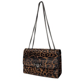Gleease Leopard Print Purses For Women Cheetah Purses Small Shoulder Bag Vintage Handbag Crossbody Bags Clutch (Brown)