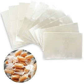 FIESTA WRAPS Clear Candy Wrappers for Caramels (600 Pcs 3.5 x 5 inches) - Natural Clear Cellophane Candy Wrappers - Caramel Wrappers - Candy Wrapping Paper - Chocolate Wrappers - Lollipop Wrappers - Color: 3.5x5 Inch (Pack of 300)