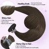 WindTouch Medium Brown Clip in Hair Extensions Real Human Hair,