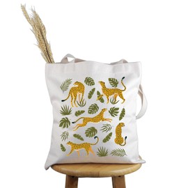 PYOUL Leopard Cheetah Lover Gift Leopard Design Tote Bag Leopard Fan Handbag Zoo Animal Lover Gift Zookeeper Gift (Leopard Design Tote)