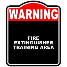 FIRE EXTINGUISHER TRAINING AREA Warning Red Black Aluminum Composite Sign 20 x 24 inches