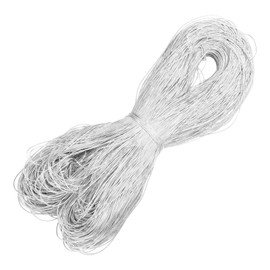 MECCANIXITY 437 Yard Metallic Cord,1mm(0.04inch) Silver Ornaments Strings Metallic Non Stretch Thread Tinsel Rope Christmas Ribbon for Gift Wrapping,Jewelry Making, DIY Crafts