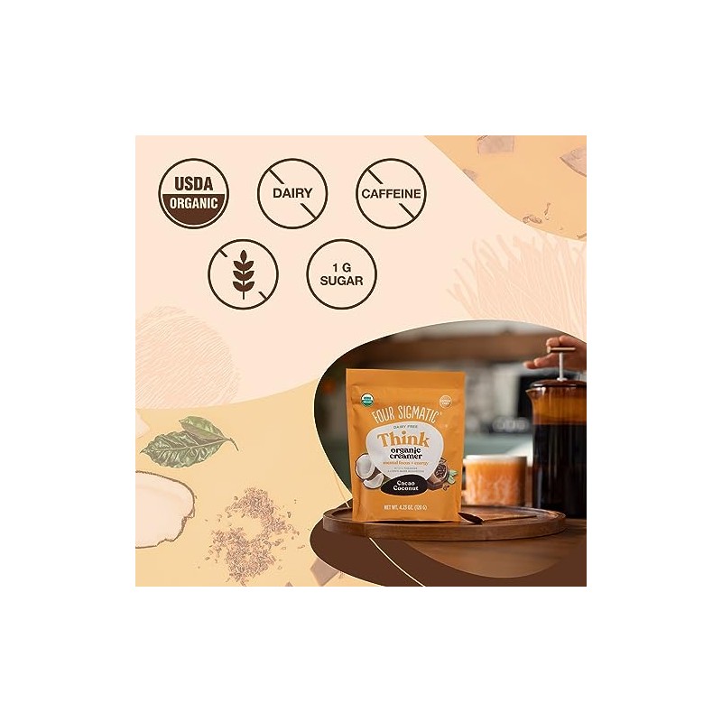Think Cacao Coconut Coffee Creamer by Four Sigmatic | Chocolate