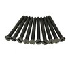 Black Nickel Flat Head Long Electrical Socket Switch Screws (10,