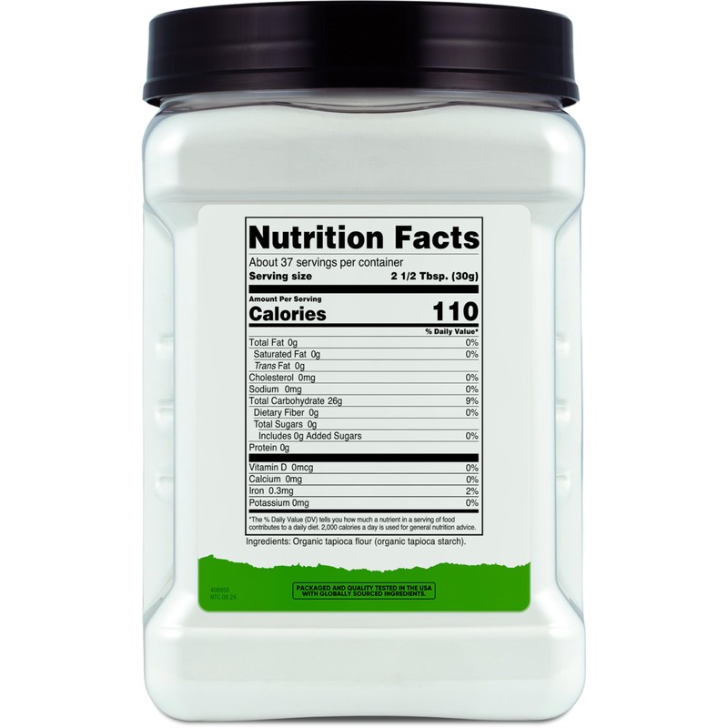 Nutriost Organic Tapioca Flour (2.5 LB) - Gluten-Free, Non-GMO