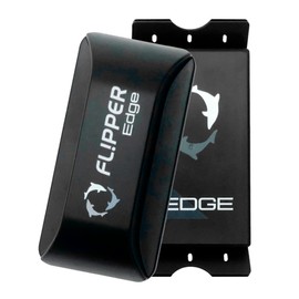 FLIPPER EDGE Standard Magnetic 2-in-1 Aquarium Cleaner for Glass and Acrylic Tanks up to 1/2" (12mm) Thick – Dual Blade Design with Floating Algae Scraper and Cleaning Tool – Black