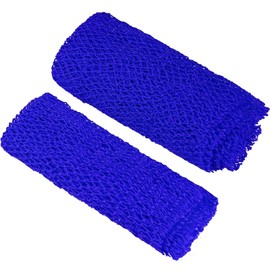 2 Pieces African Net Bath Sponge African Exfoliating Long Body Scrubber Tight Weave Beauty Skin Smoother Tower Bath Cloth Porous Stretches Back Washcloths for Daily Use or Stocking Stuffer (Blue)