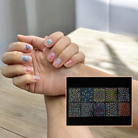 Nail art flower stickers 10 easy-to-attach flower designs / 네일 아트 꽃 스티커 10 장 손쉽게 붙이는 플라워 디자인