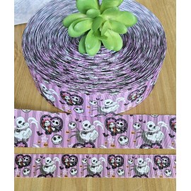 Unbranded 7/8 & 1.5" (1 YD) Nightmare Before Christmas Ribbon Jack Skellington Sally Zero - 7/8"