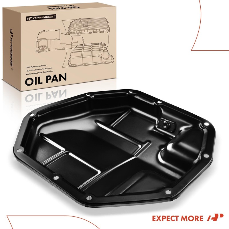 A-Premium Lower Engine Oil Pan Sump with Drain Plug Compatible