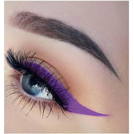 Liquid Eyeliner Pen, Long-Lasting Eye Liner Pencils for Eye Makeup, Pigmented Water-proof colorful Eyeliner Liquid Liner Pencil (Purple)