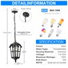 Zanritelit Outdoor Pendant Light for Porch Foye Hallway Doorway Farmhouse,