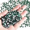 Beadsland Flatback Rhinestones Bulk,14400pcs Green Rhinestones for Nails Crafts Clothes
