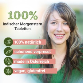 Indian Morgenstern Tablets 400 mg | 140 Tablets Uncaria rhynchophylla | Top Premium Quality from Austria | Vegan Tablets Instead of Capsules without Additives | Ipomoea indica