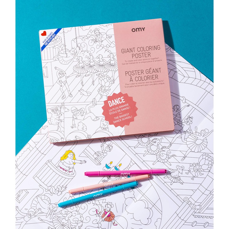 OMY Poster géant à colorier dance by