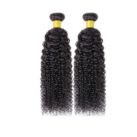 9A Kinky Curly Hair Hair Bundles Virgin Curly Weaves Double Machine Weft Curly Hair Natural Colour 24 26 Inch