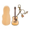 Mini Guitar Model Keychain Function Smoothing Wood Rich Details Miniature