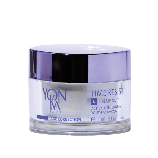 Yon-Ka Time Resist Nuit (50ml) Anti-Aging Night Cream with Youth Activating Complex and Shea Butter, Firming Anti-Wrinkle Moisturizer for Face and Neck, Paraben-Free