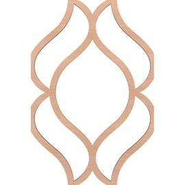Ekena Millwork 31 1/6"W x 46 3/4"H x 3/8"T Small Villarreal Decorative Fretwork Wood Ceiling Panels, Maple