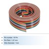 sourcing map 1 Pcs 16 Pin Flat Rainbow Ribbon Cable