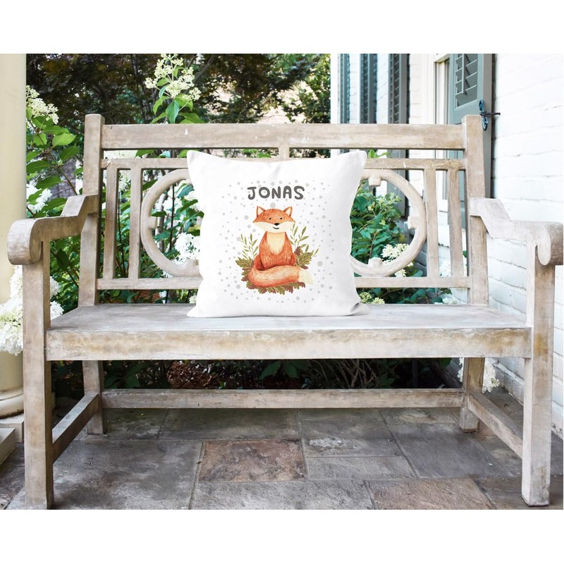 SpecialMe Cushion Cover with Name Fox Cotton 40 x 40