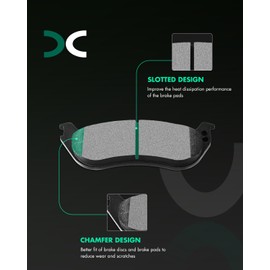 SCITOO Disc Brake Pads Kits D1109-8214 Semi Metallic Rear Brake Pads Set Fit For Ford For Explorer 2006-2010,For Ford For Explorer Sport Trac 2007-2010,For Mercury For Mountaineer 2006-2010