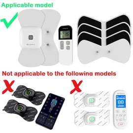 Comfytemp TENS Unit Replacement Pads only for K6101, 4 Pack Wireless TENS Pads, 5.1" x 2.4" Reusable Self Adhesive Electrodes with Premium Quality, Non-Irritating Design for Muscle Stimulator Therapy