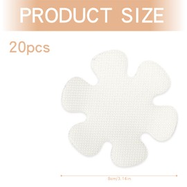 Luckious 20PCS Non-Slip Flower Shape Shower Stickers - Flower Shape Anti-Slip Grip Stickers for Bathtub, Kitchen Flooring, Safety Tape for Bath Shower (8CM)