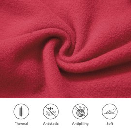 baleaf Women's Fleece Dress Sweatshirt Tunic Long Quarter Zip Pullover Polar Winter Dress Cover Ups Pocket Red M