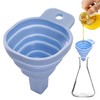 Blue Novelty Silicone Folding Funnel, 2.24 Inch Diameter, Foldable Portable